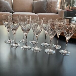 MIKASA OLYMPUS CRYSTAL WATER GOBLETS SET OF 10